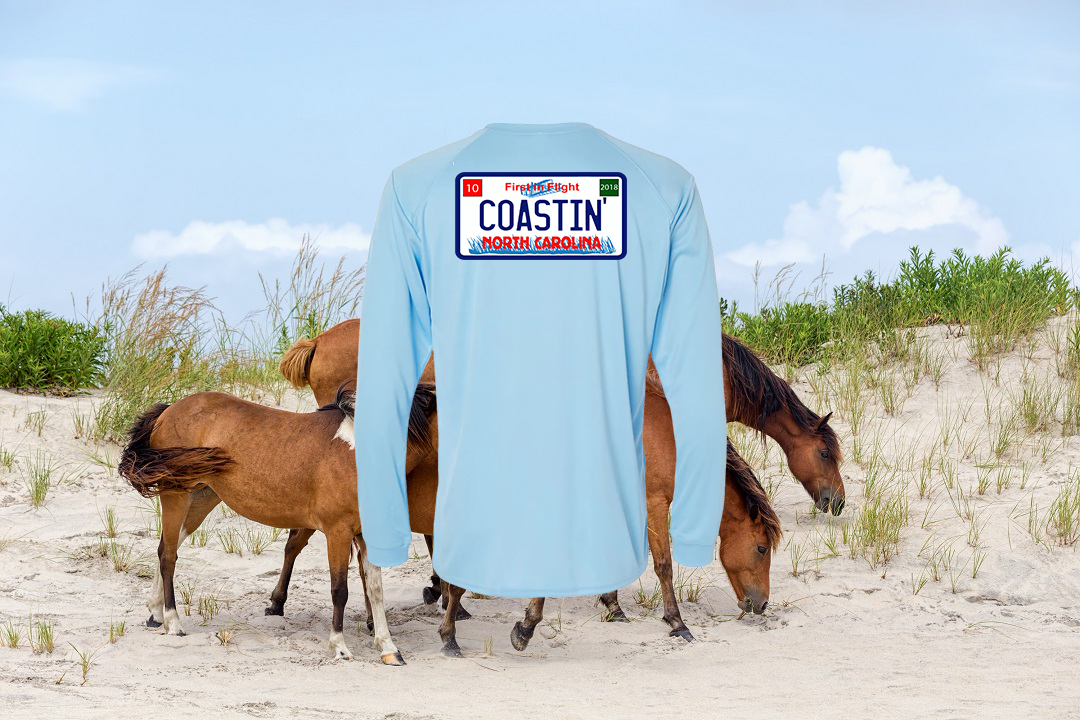 North Carolina License Plate SPF Long Sleeve Shirt