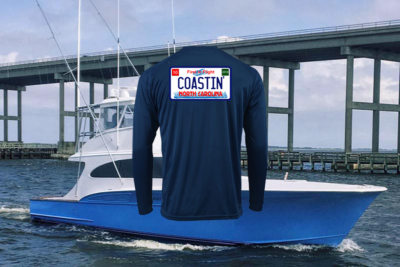 North Carolina License Plate SPF Long Sleeve Shirt