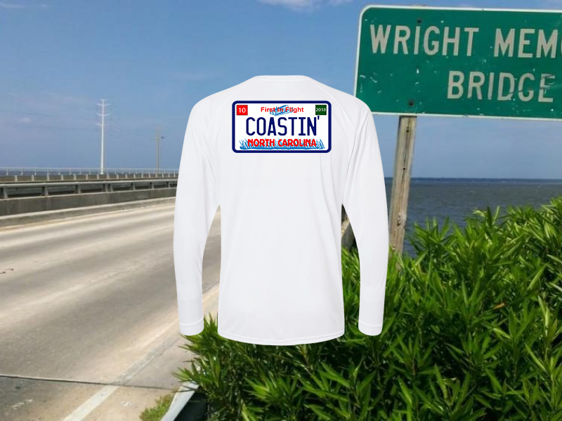 North Carolina License Plate SPF Long Sleeve Shirt